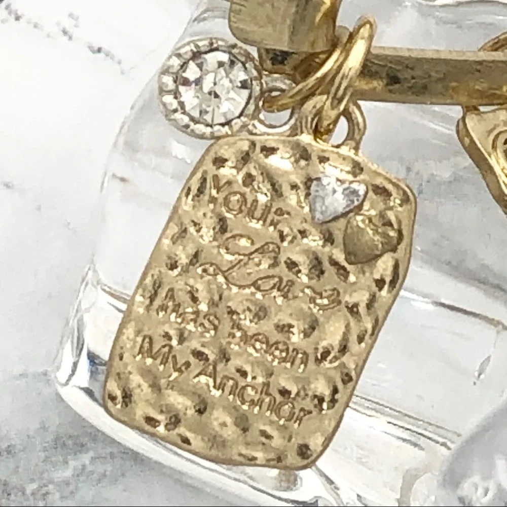 🌼 Your Love My Anchor Hook Bangle Bracelet
